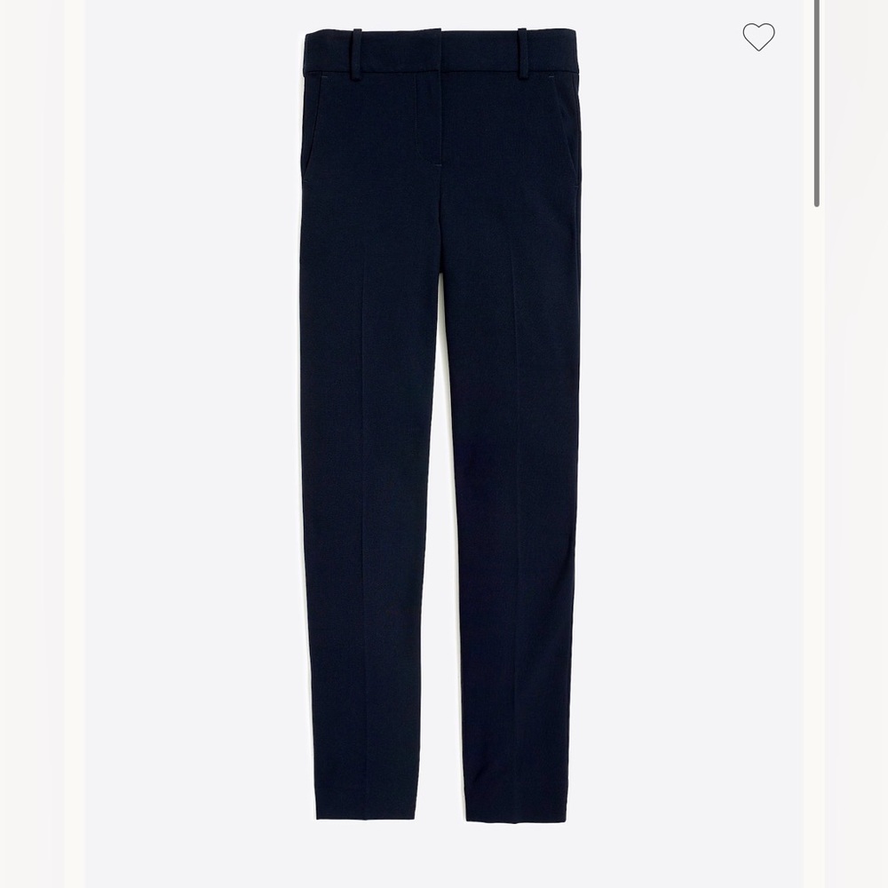 NWT J. Crew‎ Factory Slim cropped Ruby pant in stretch twill size 10 navy blue